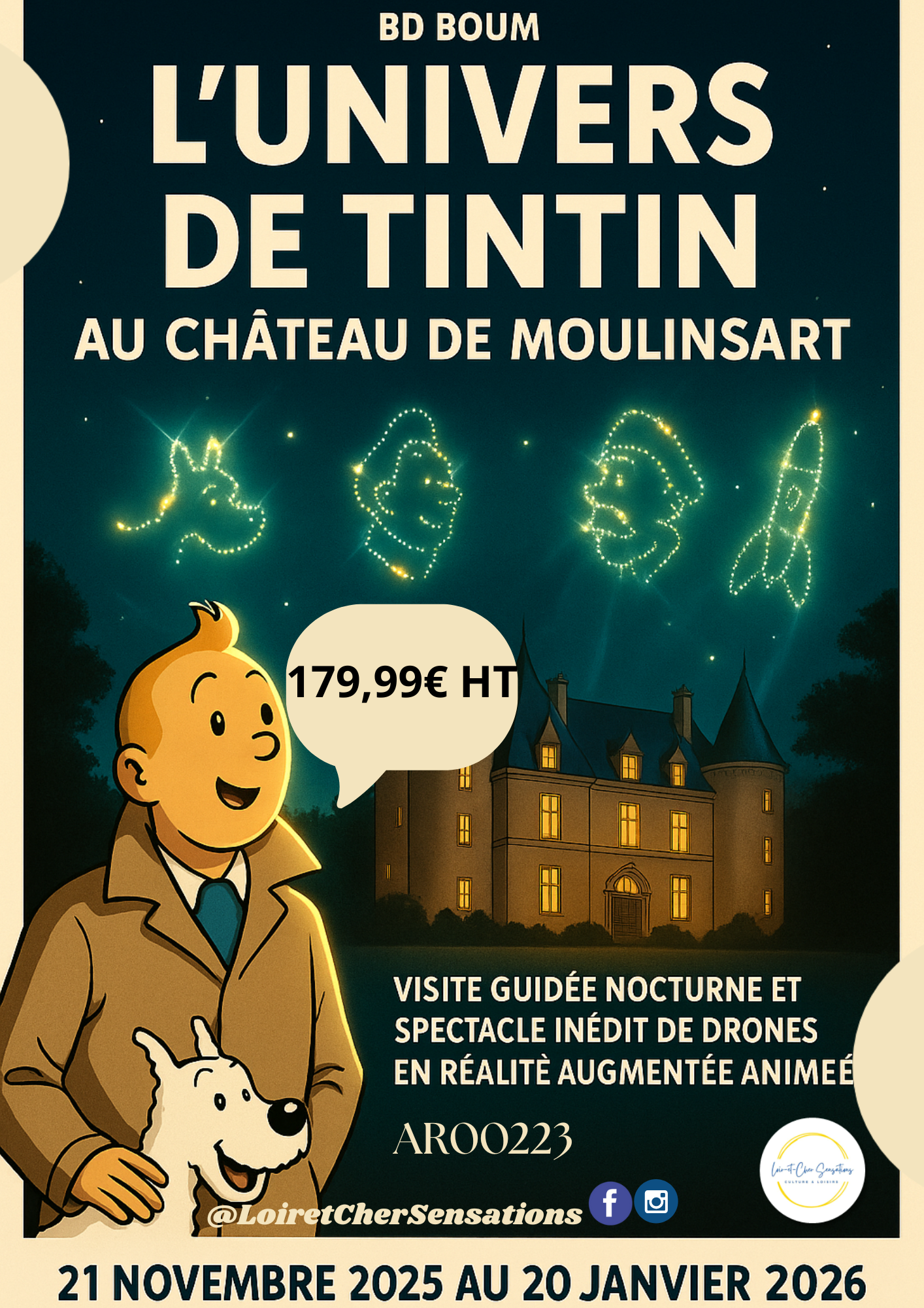 AFFICHE BD BOUM L'UNIVERS DE TINTIN (1)